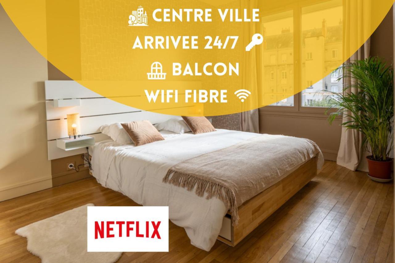 Ferienwohnung Tours Centre - Proche Gare - Parking Velo - Balcon - Arrivee Autonome Exterior foto